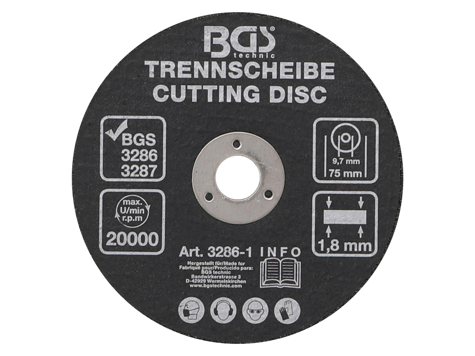 Image of BGS TECHNIC Trennscheibe 3286-1, 75x1,8x9,7 mm