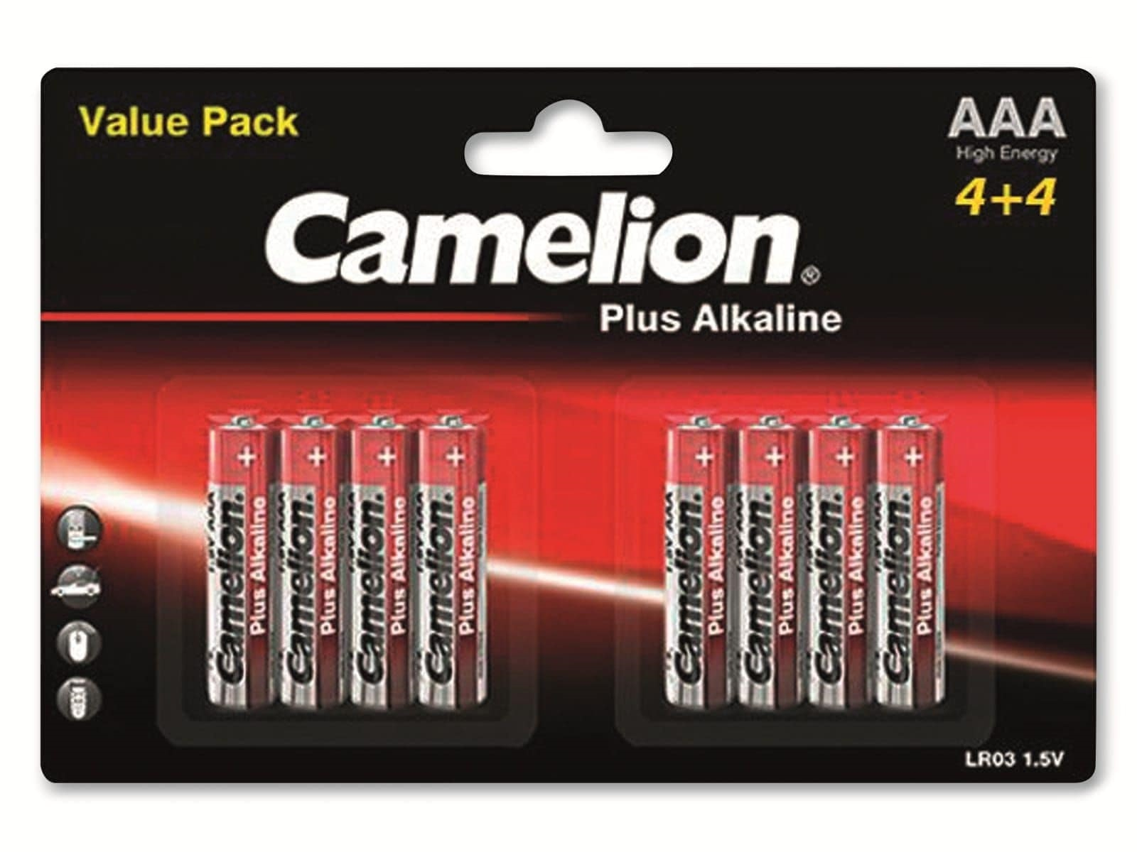 Image of CAMELION Micro-Batterie, Plus-Alkaline, LR03, 8 Stück