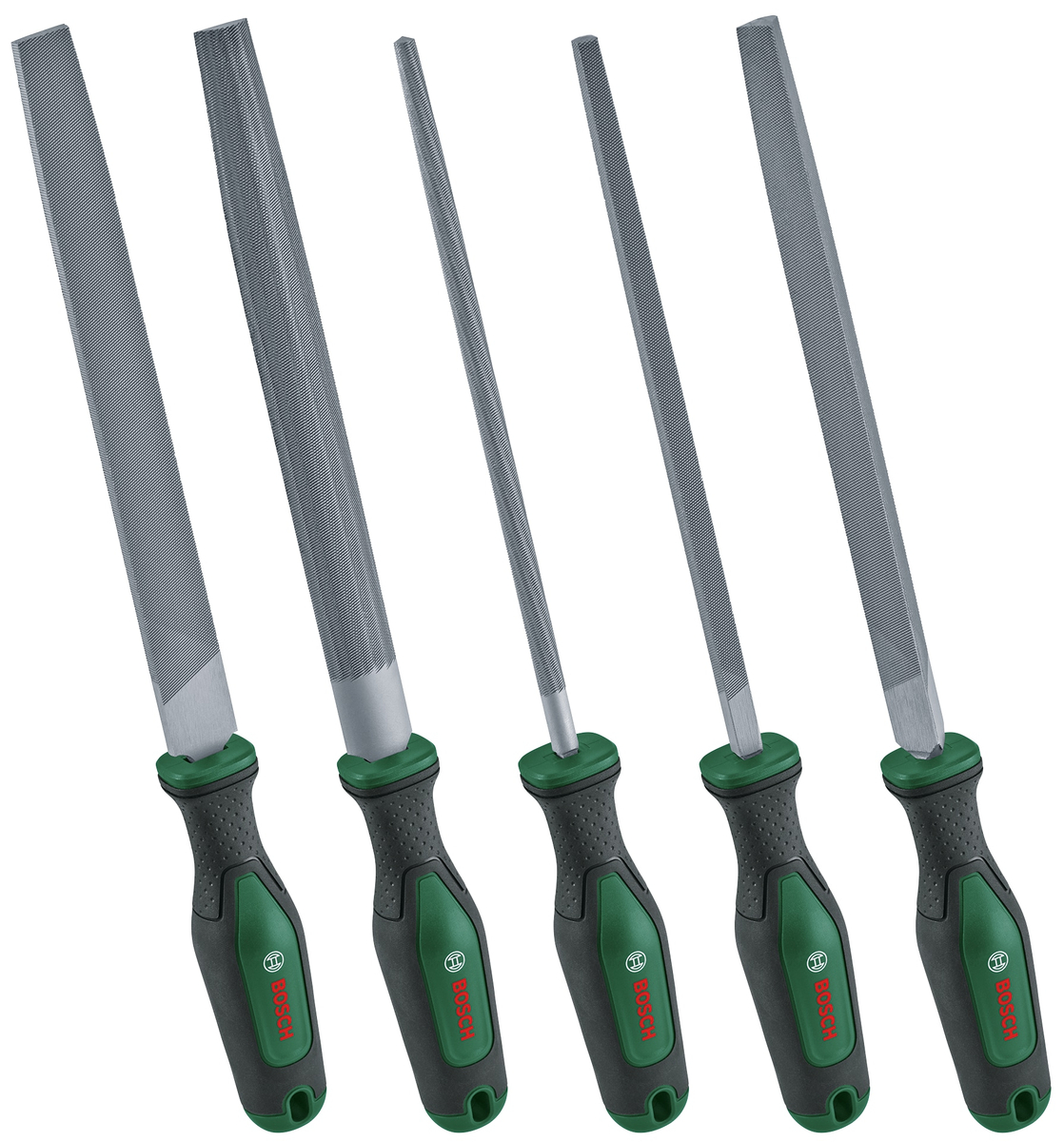Image of BOSCH Stahlfeilen-Set, 1600A02ZB0, 200 mm, 5-teilig