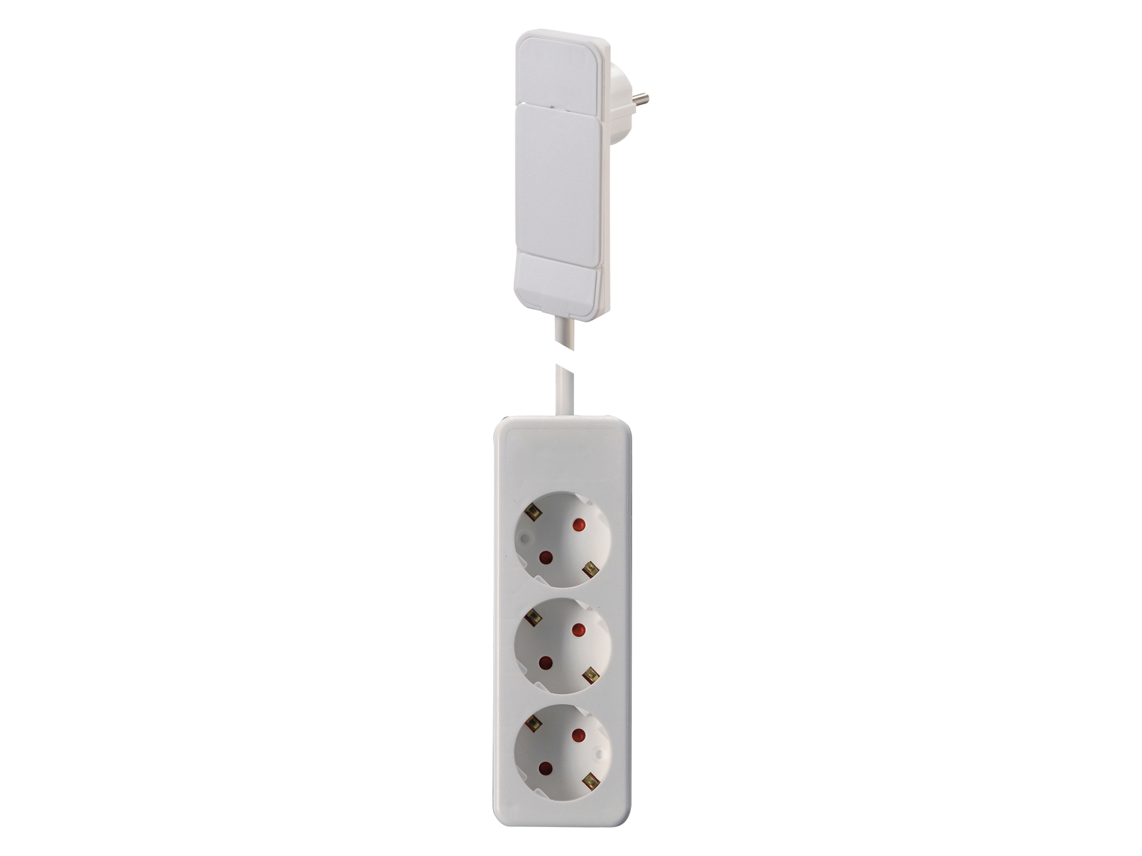 GEBRO Steckdosenleiste 104556, 3-fach, mit Flachstecker SmartPlug, weiß