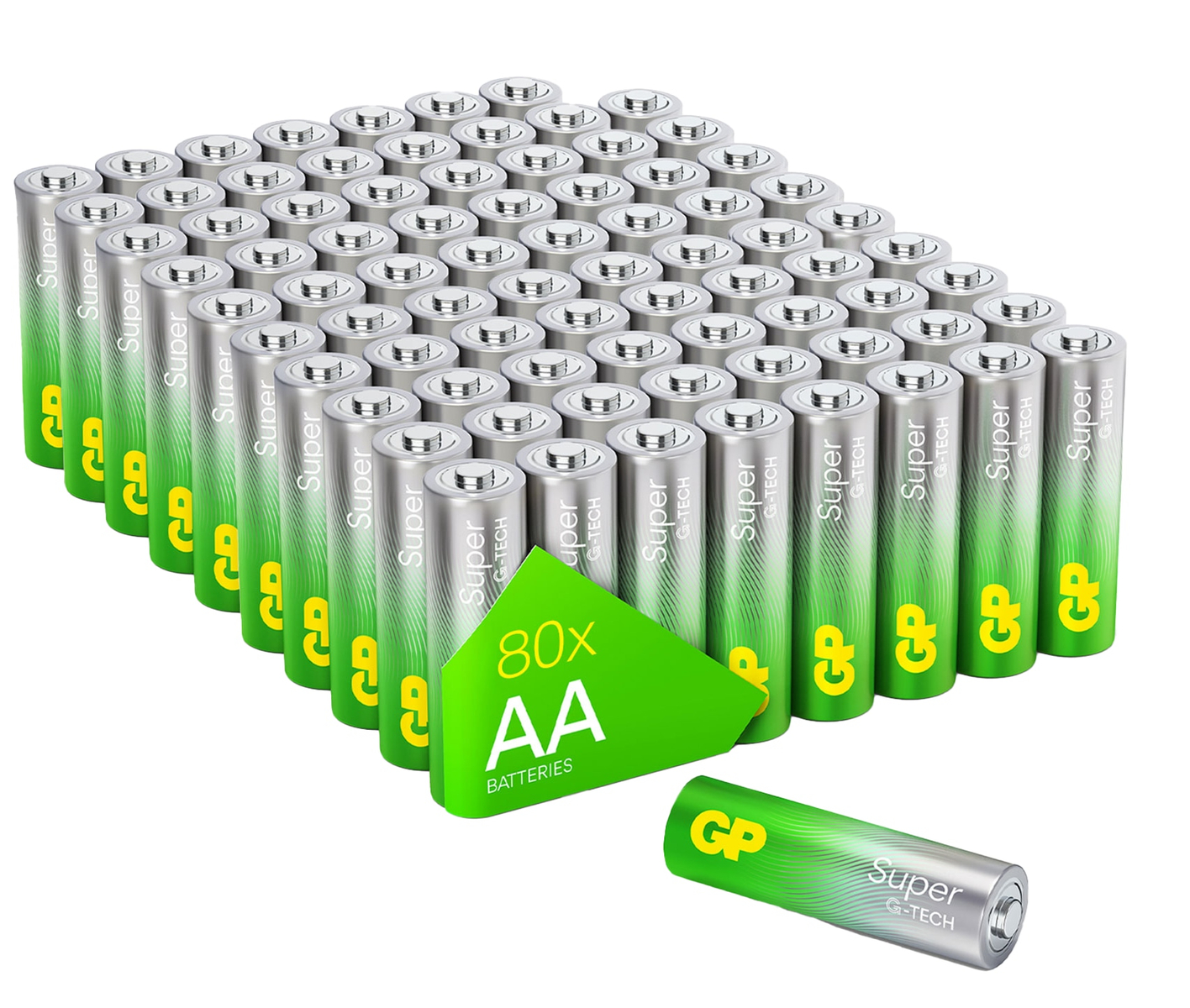Image of GP S80 AA - Super, Alkaline Batterie, AA (Mignon), 80er-Pack