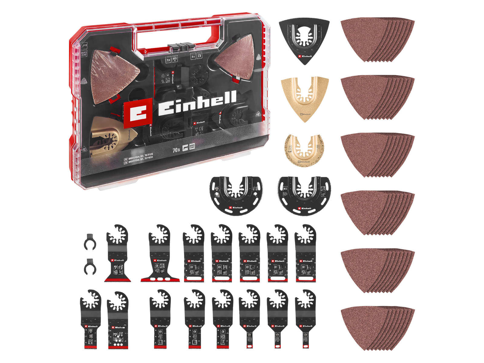 Image of EINHELL Multitool-Set, 708170, XXL-Case, 70-teilig