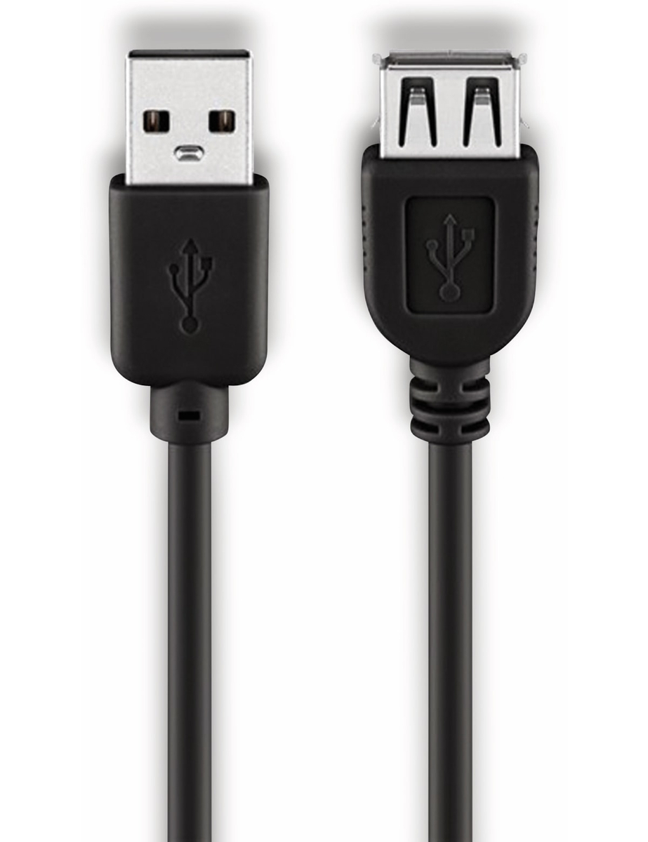 GOOBAY USB 2.0 Verlängerung 68625 Hi-Speed, A/A, 0,6 m, schwarz