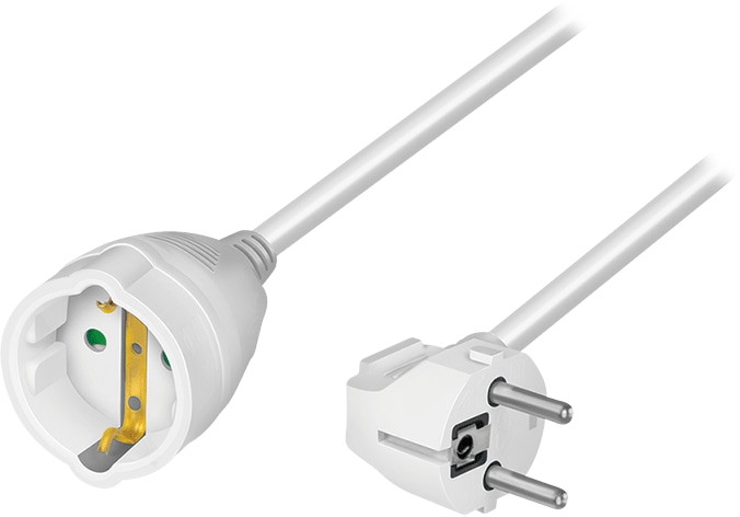 LOGILINK Schutzkontaktverlängerung LPS106 CEE7/7 (90°) zu CEE 7/3 5m weiß