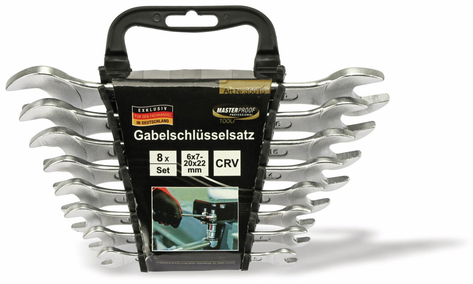 Gabelschlüssel-Satz 622mm 8 teilig - Masterproof