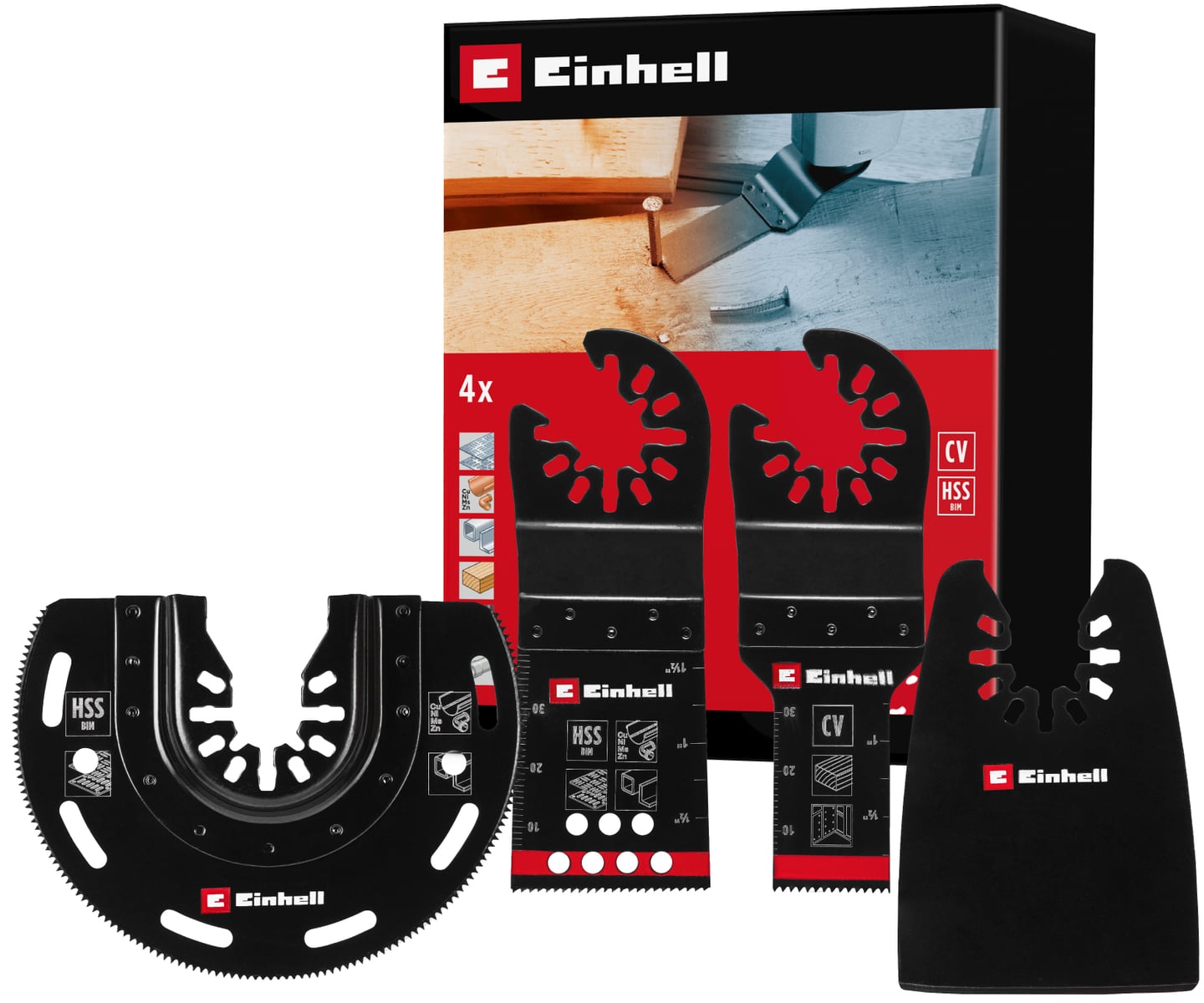 Image of EINHELL Multi-Tool-Set, 708104, 4-teilig