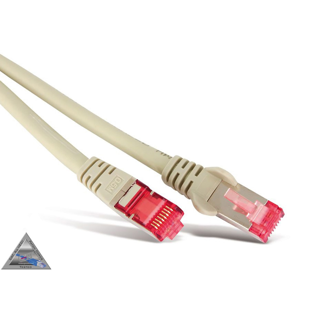 Markenlos - CAT6a Patchkabel 75 m grau s ftp pimf halogenfrei ghmt zertifiziert (en 17025)