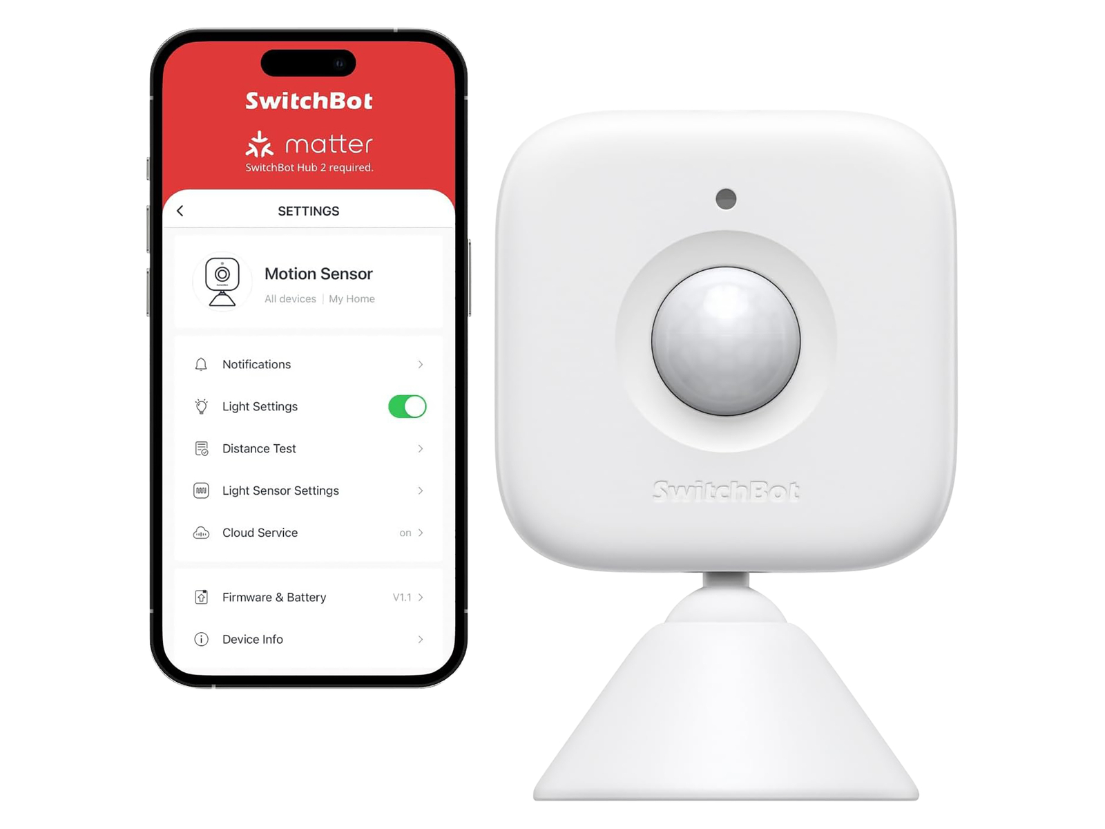SWITCHBOT Smarter Bewegungsmelder, Motion Sensor, weiß