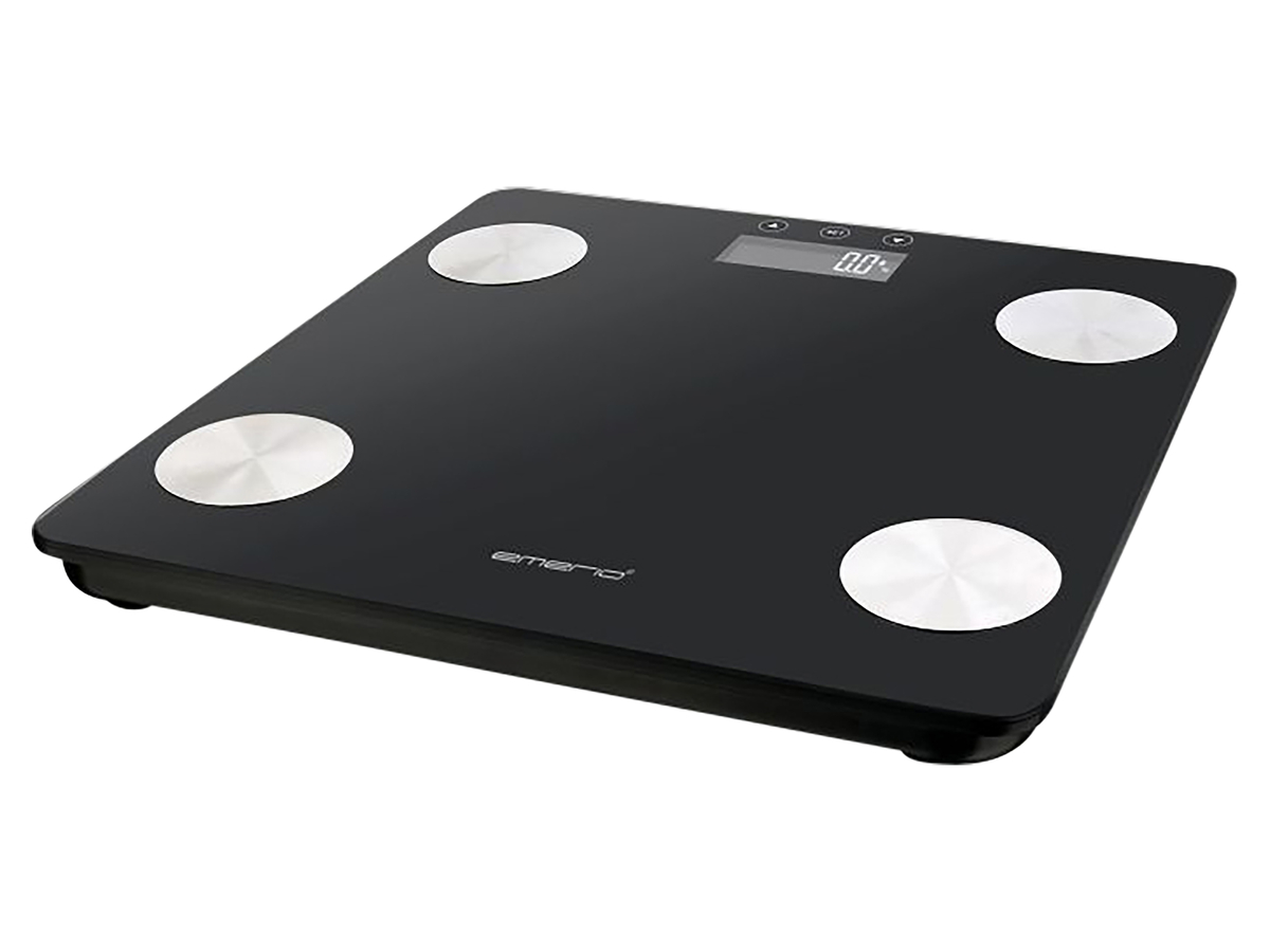 EMERIO Personenwaage BR-125479, Körperanalyse-Funktion, glas, schwarz