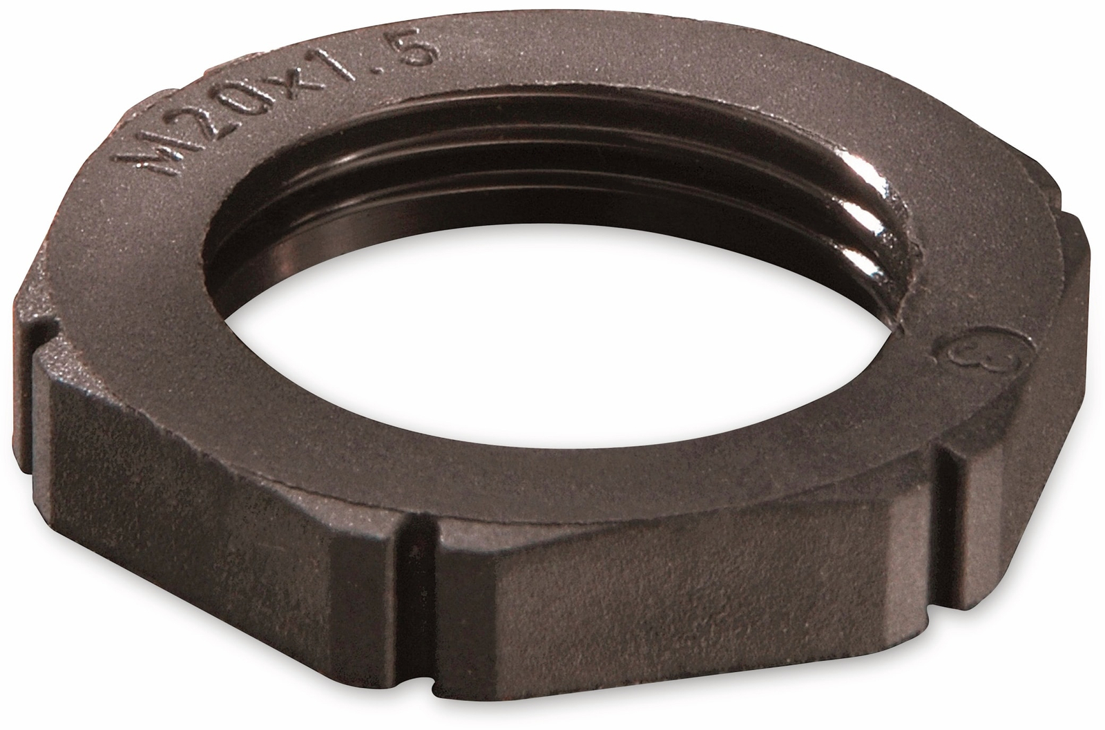 WISKA Gegenmutter, 10061781, M 16x1,5, metrisch, Schwarz