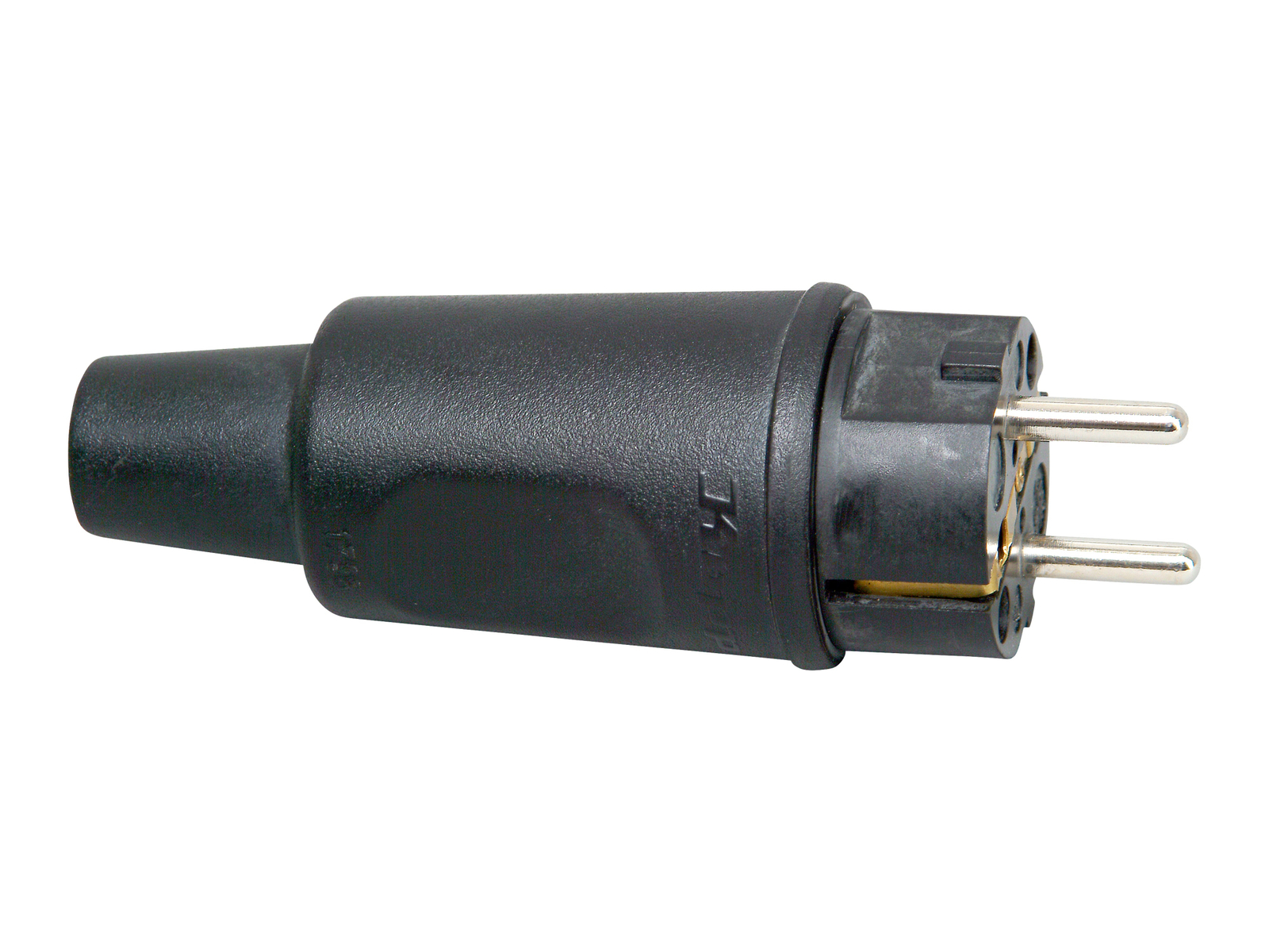 Schutzkontakt-Stecker 179016004 Vollgummi 2 Stecksystemen schwarz - Kopp