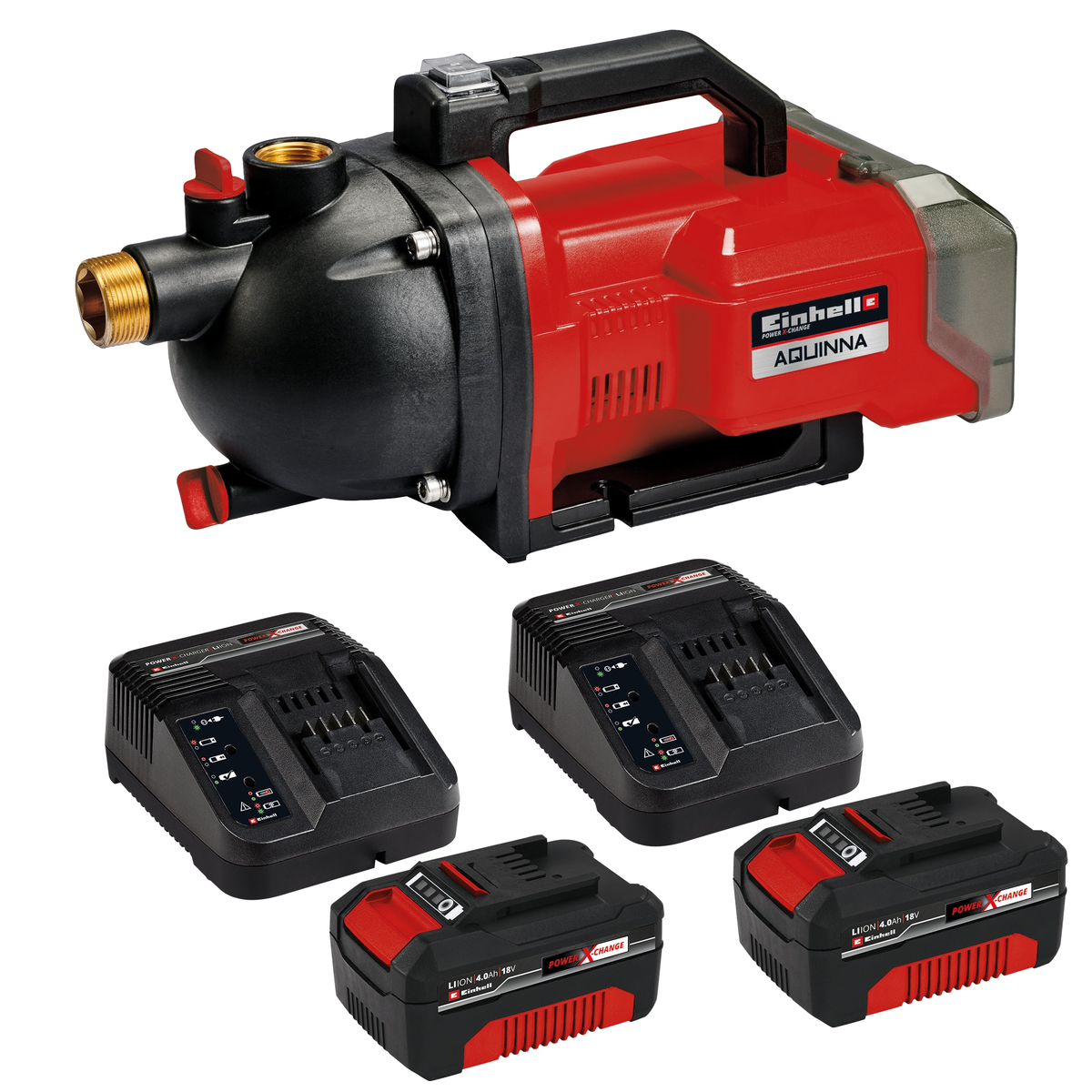 EINHELL Akku-Gartenpumpe AQUINNA 36/30, + 2x Starterset