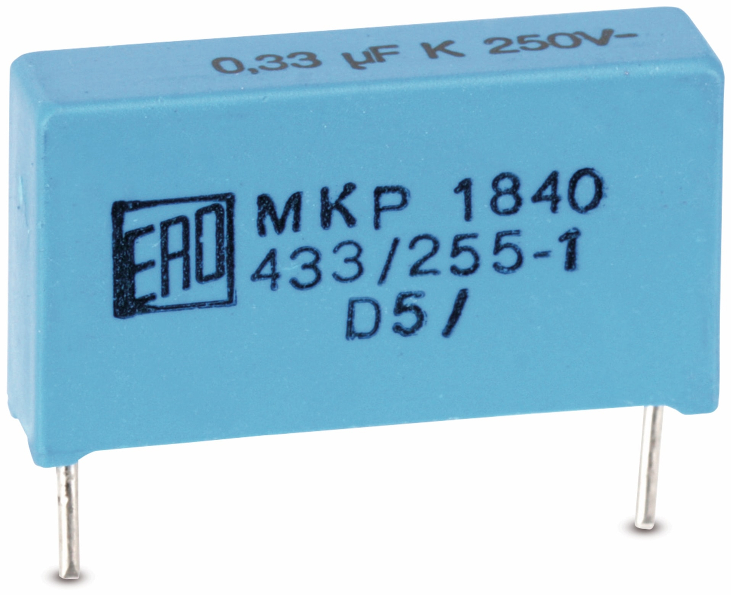 ERO Folienkondensator ROEDERSTEIN, 0,33 µF, 250 V-, radial, RM 22,5, MKP1840