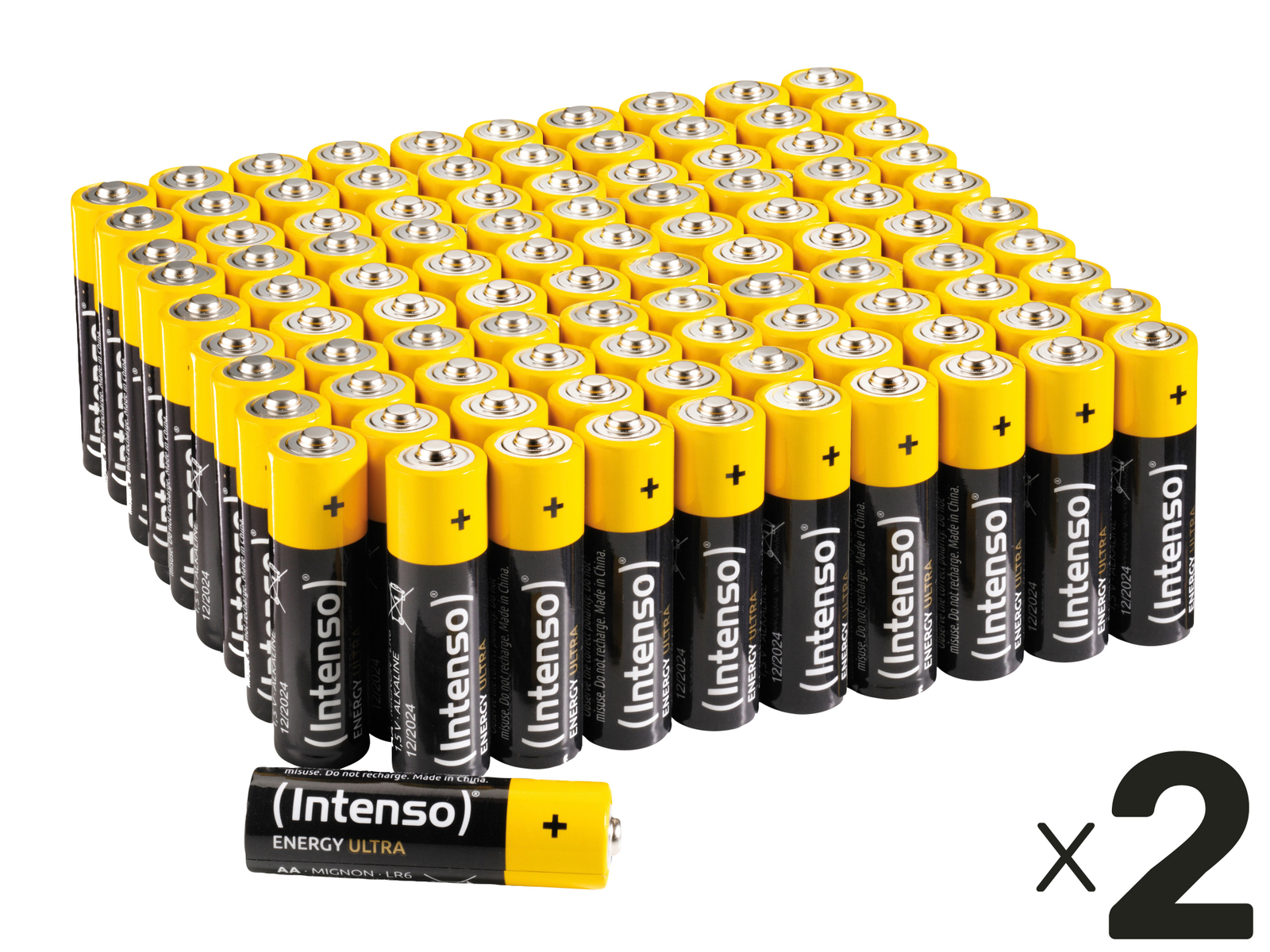 INTENSO Mignon-Batterie-Set Energy Ultra, AA LR06, Alkaline, 200 Stück