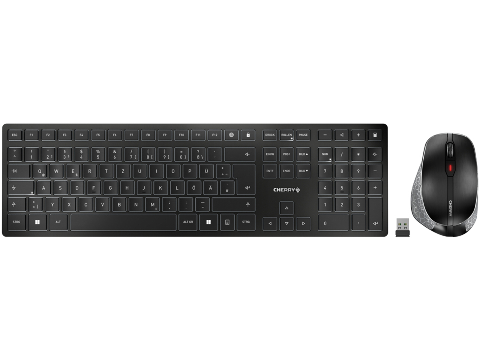 Image of Cherry DW 9500 SLIM - Tastatur & Maus Set - Deutsch - Grau