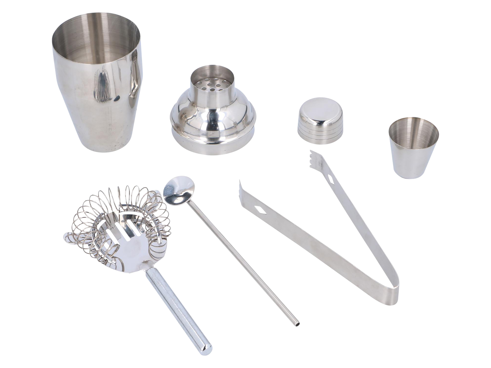 Image of ALPINA Cocktail-Set 10185, 5-Teilig, Shaker 350ml, rostfrei, Edelstahl
