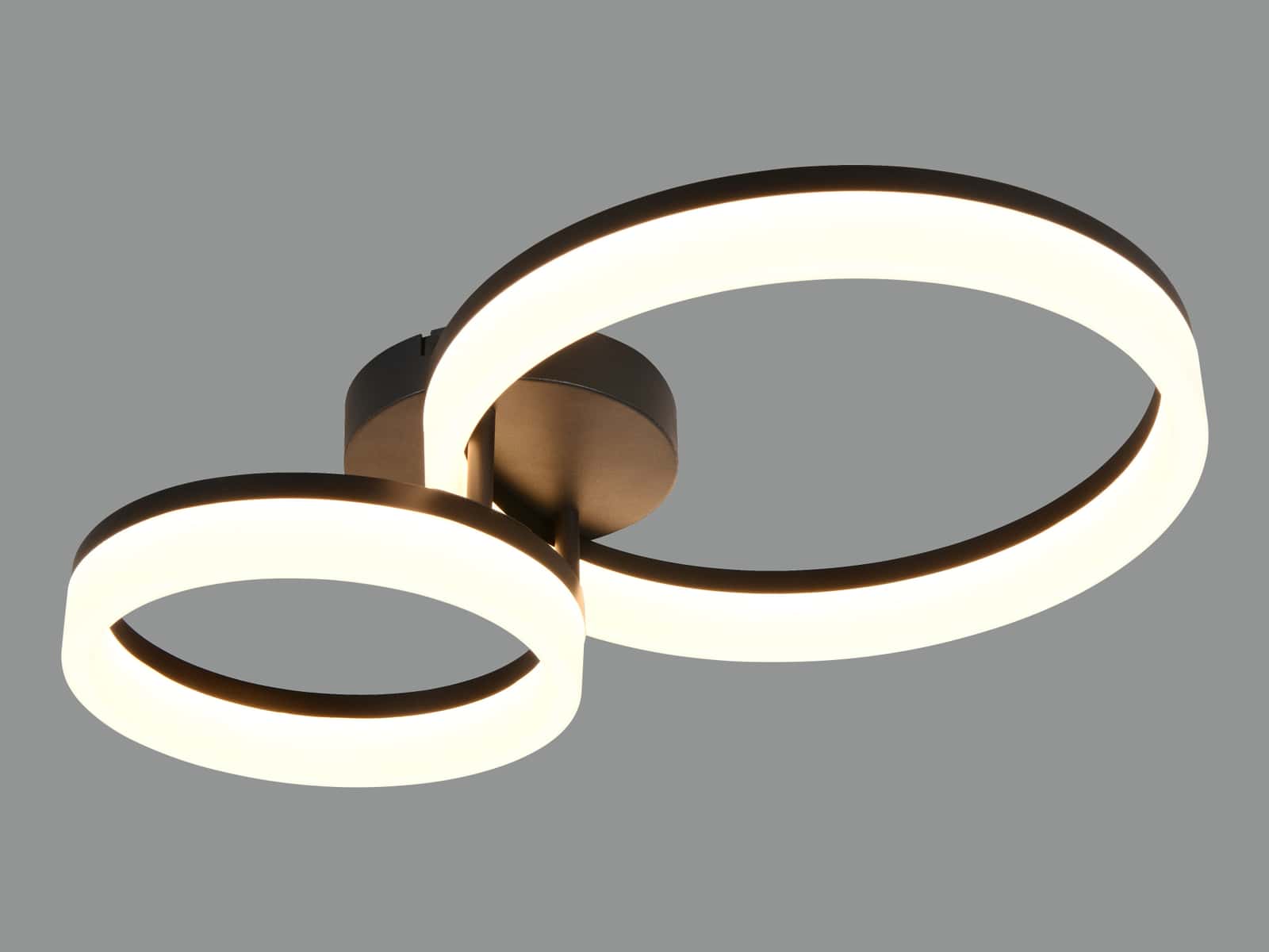 REALITY LED-Deckenleuchte Scope R63601232, 22W, 3000K, 2800lm, warmweiß, IP20, schwarz