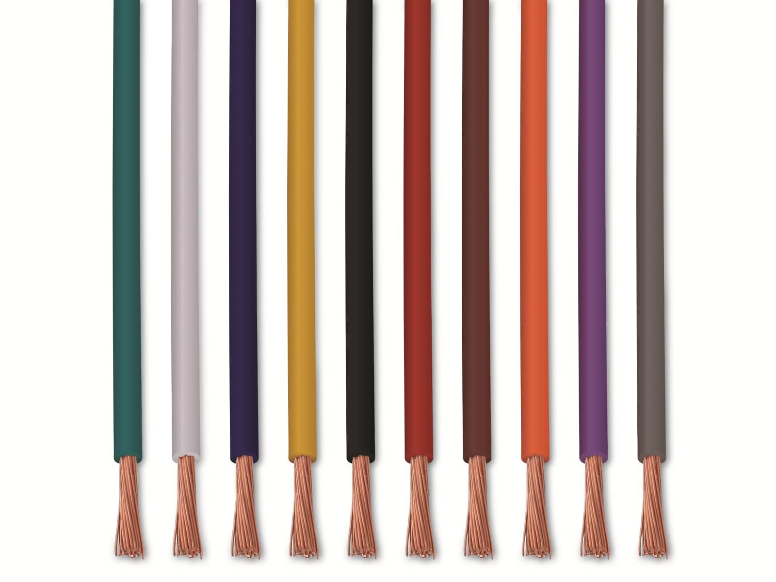 22CW007 Litze 1 x 15 mm² Weiß Blau Braun Orange Grün Gelb Grau Violett Schwarz r - Quadrios