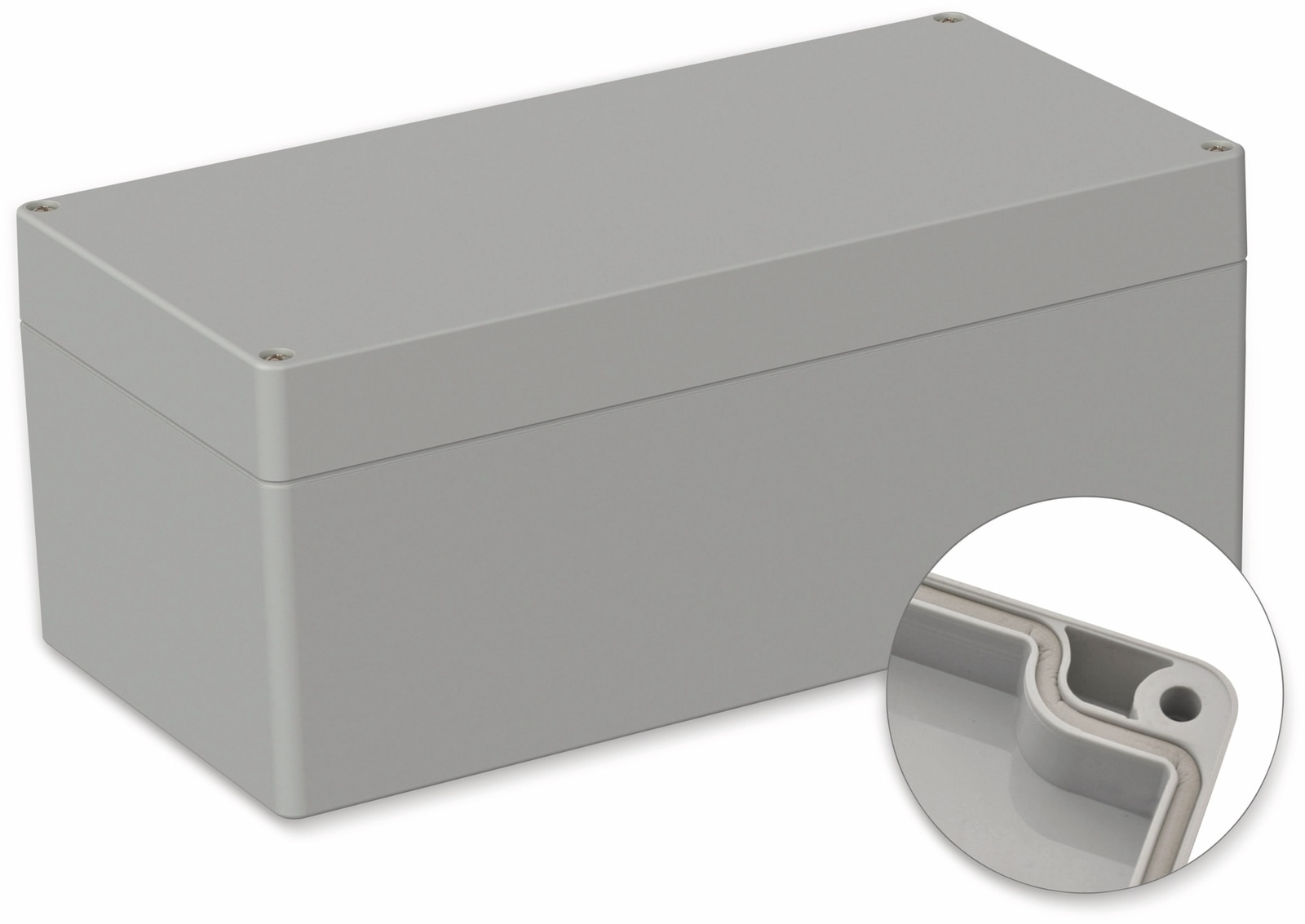 POLLIN, ABS Gehäuse, 240,5 x 120 x 100,5 mm, IP66, Lichtgrau
