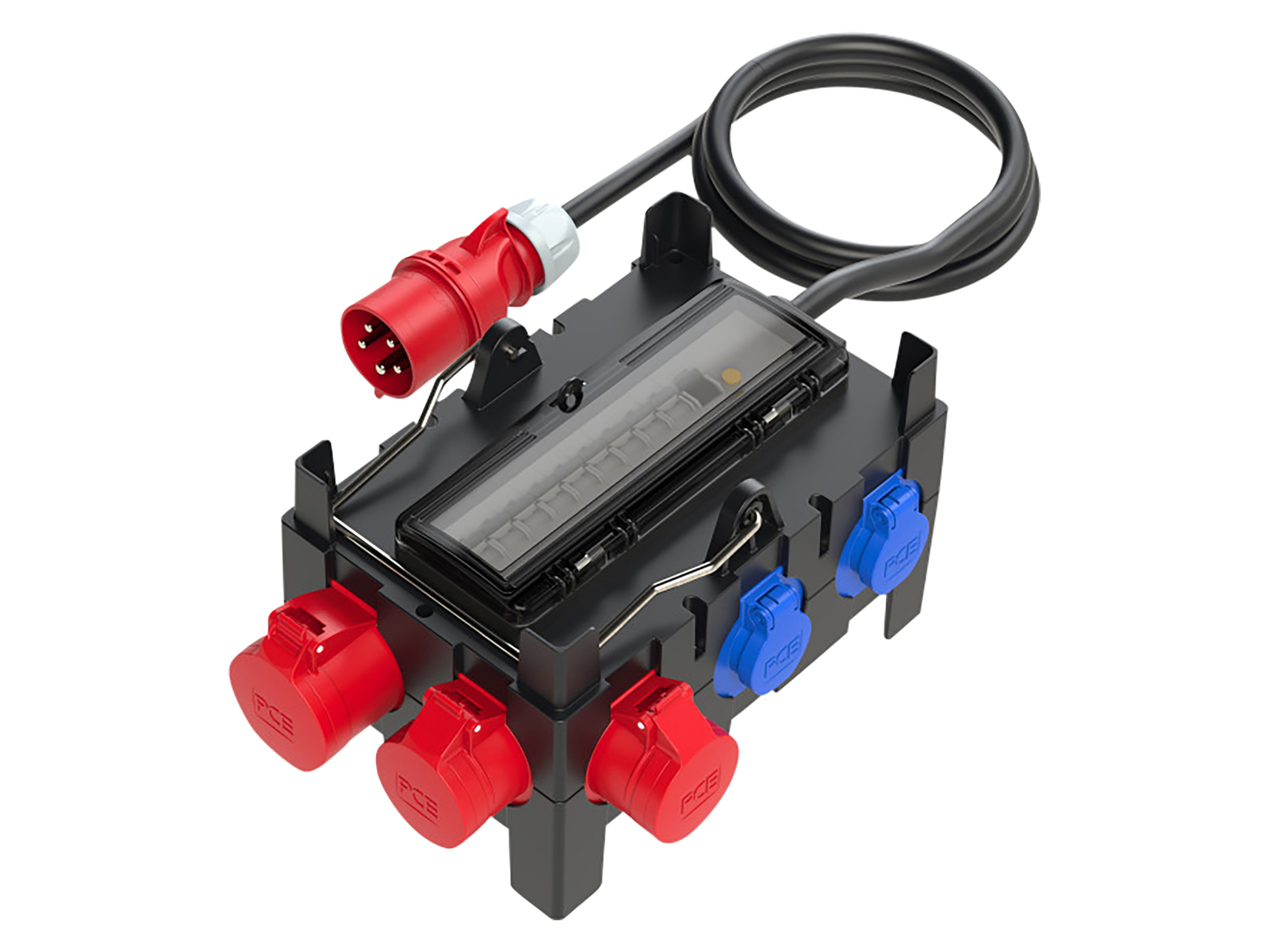 Mobilverteiler Kunststoff Ischl tragbar 32A 6x250V 3x400V+FI IP44