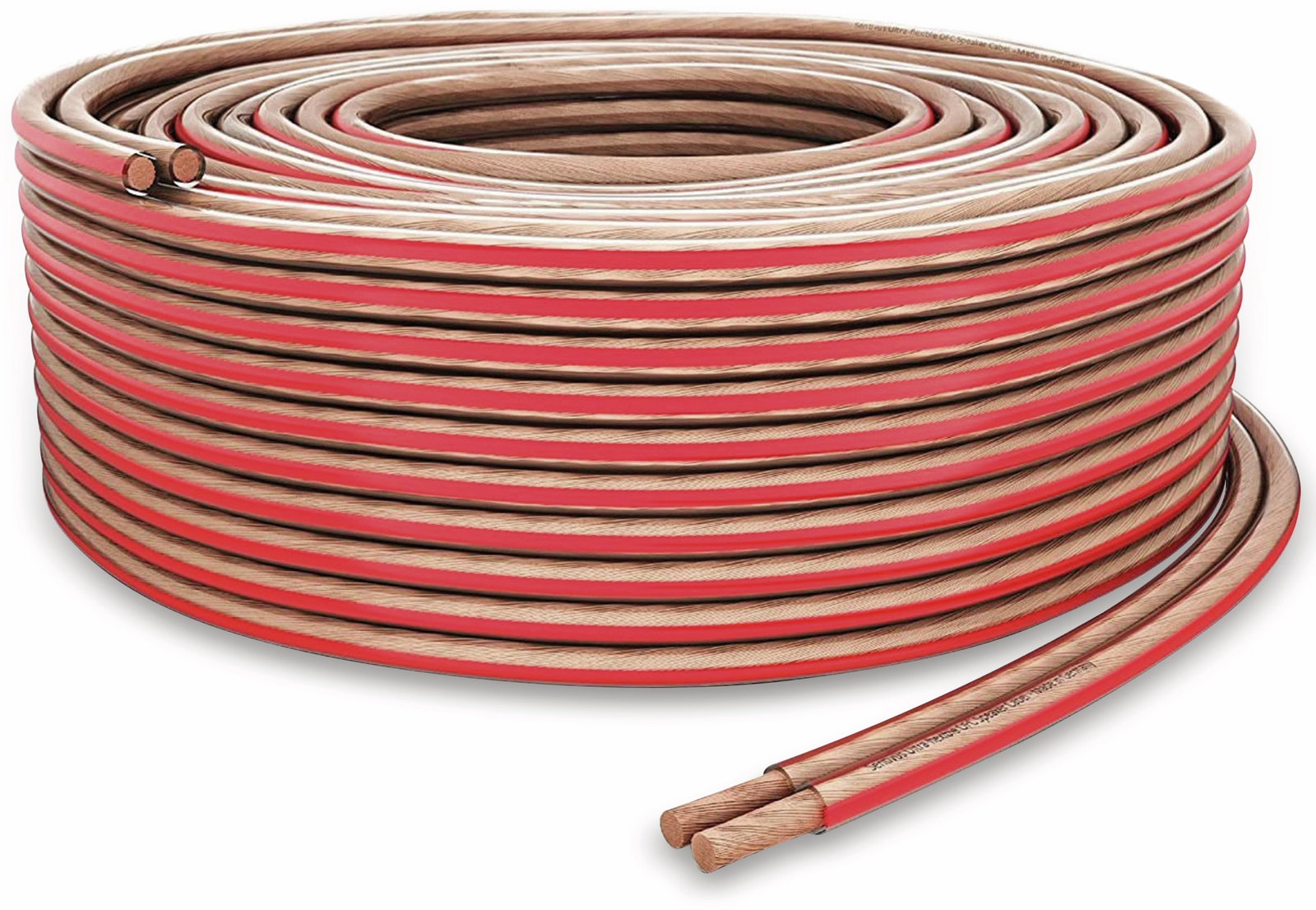 PURELINK Lautsprecherkabel, 2x1,5 mm², 25 m, transparent, OFC