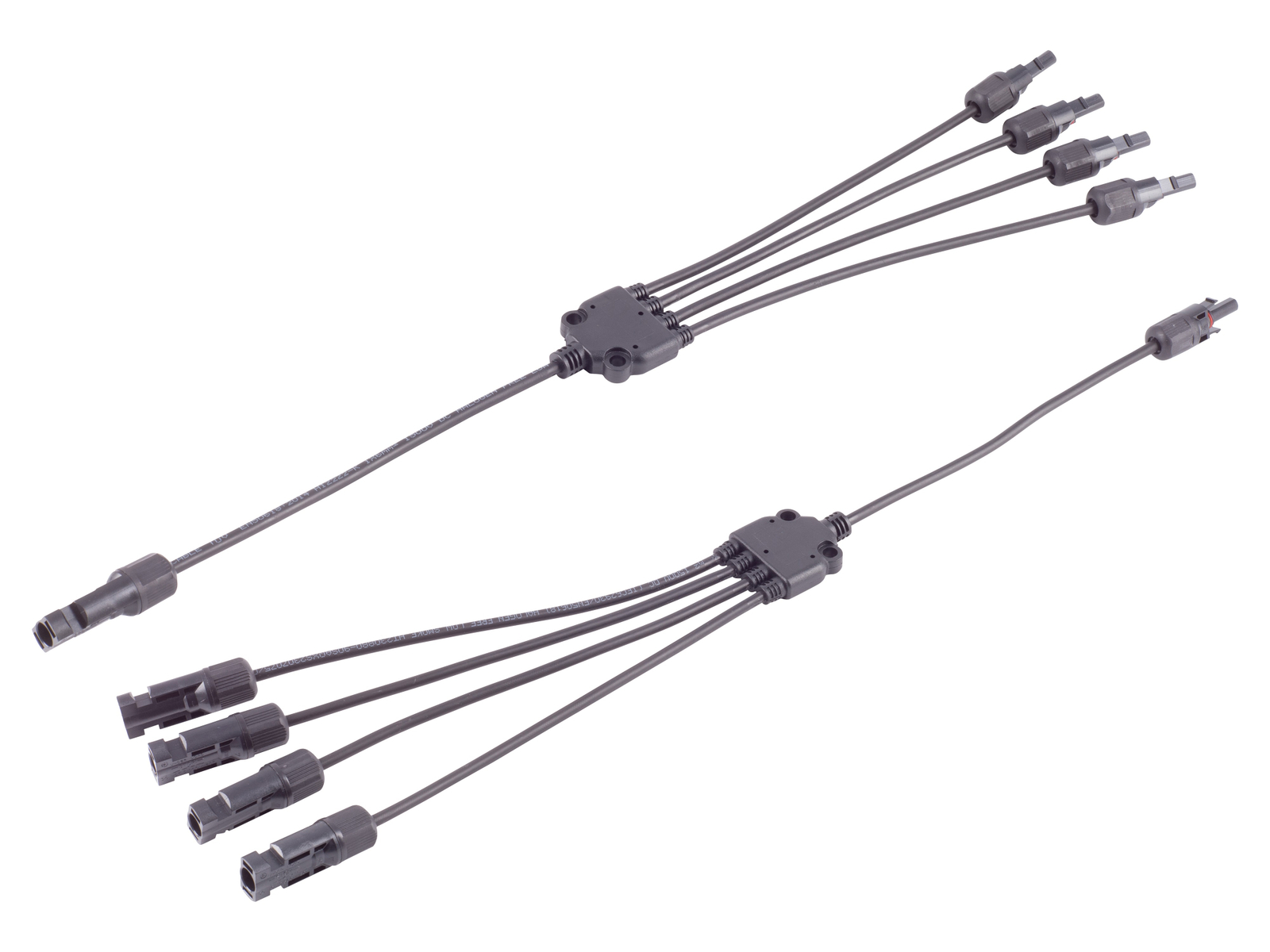 S-IMPULS MC4 T-Adapterkabel Set, 4/1, 4mm², schwarz/schwarz, 60cm