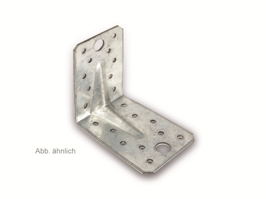 MASTERPROOF PROFESSIONAL Lochplattenwinkel Winkelverbinder 50 mm x 50 mm x 40 mm x 20 mm feuerverzinkt