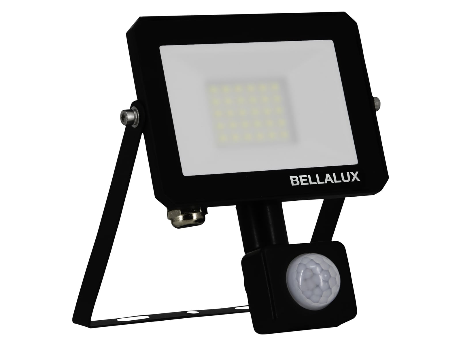 BELLALUX LEDVANCE LED-Fluter, 20W, 4000K, 1800lm, neutralweiß, IP65, mit Bewegungsmelder, schwarz