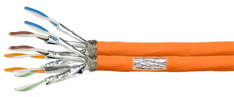 LOGILINK CAT.7 Datenkabel CPV0063 Installation, AWG23, orange, 100m