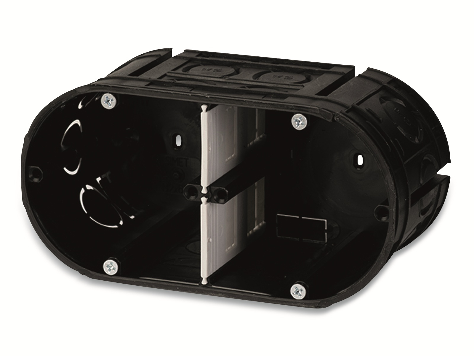 F-TRONIC Gerätedose, UP, Ø 60 mm, Höhe 63 mm, massiv, 2-fach