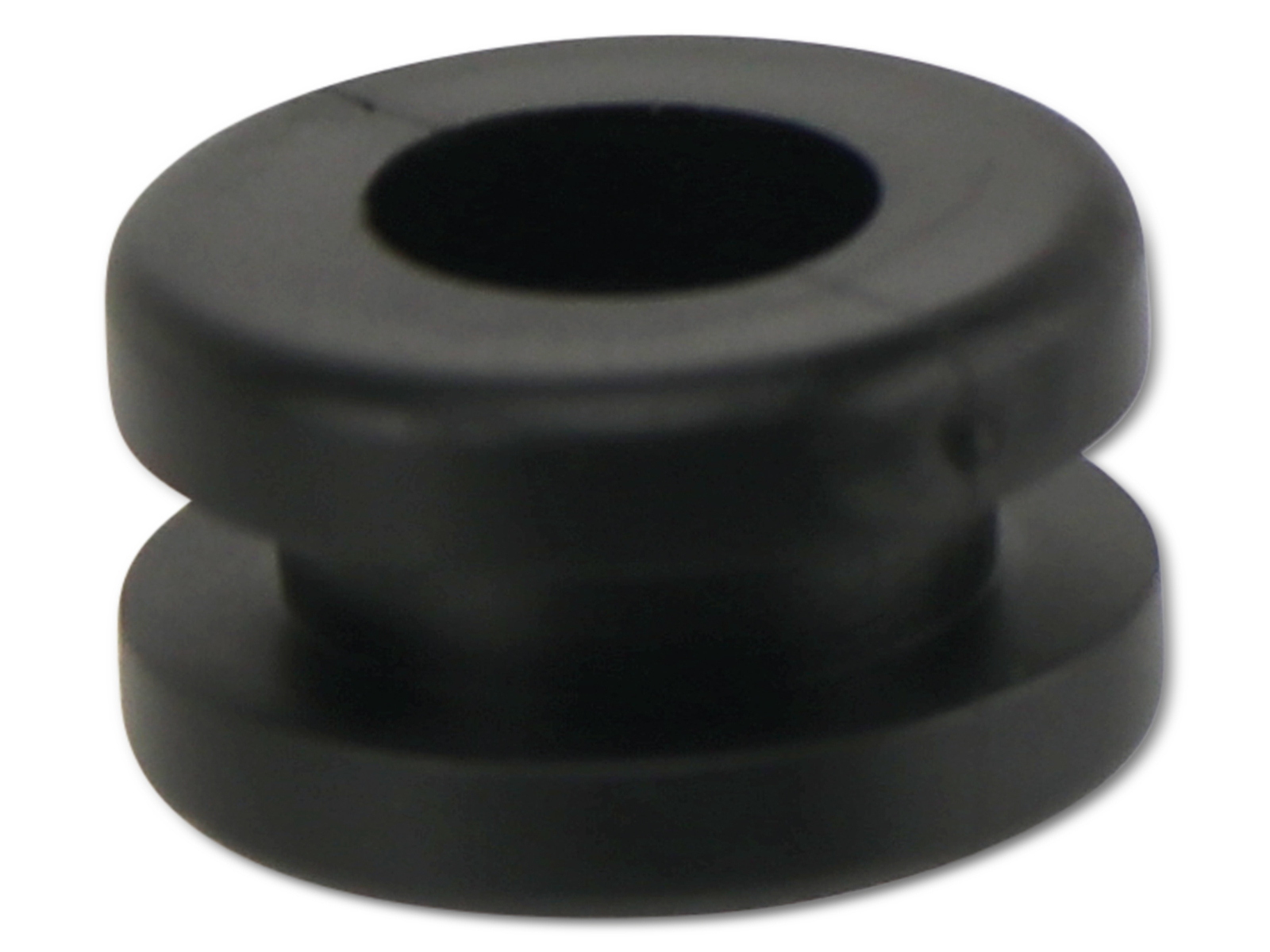 KSS Kabeldurchführungstülle PVC, schwarz, Plattenstärke 3, Loch-Ø 7,8, offen, 1 Stück