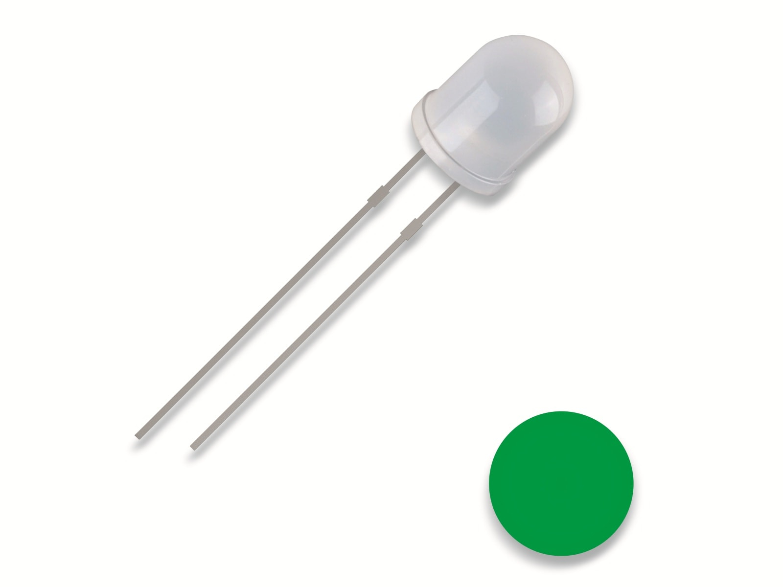 QUADRIOS LED, 3 mm, Grün, 2,54 mm