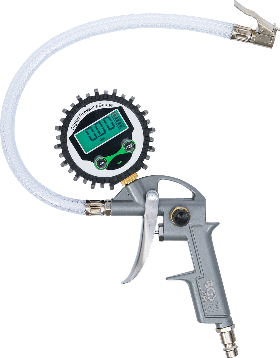Image of BGS TECHNIC Druckluft-Reifenfüllpistole, digital, 0-8 bar
