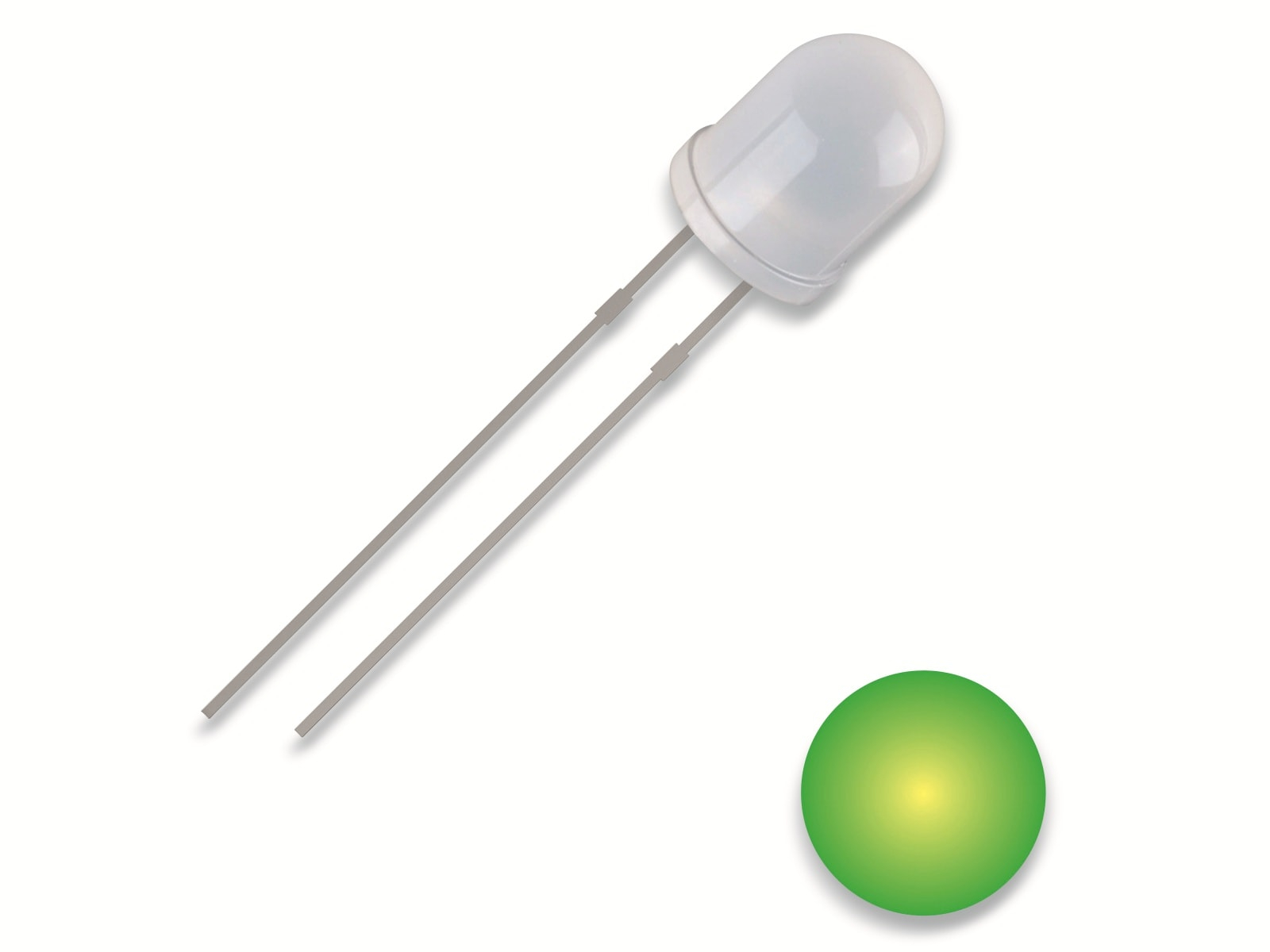 QUADRIOS LED, 3 mm, Gelb/Grün, 2,54 mm