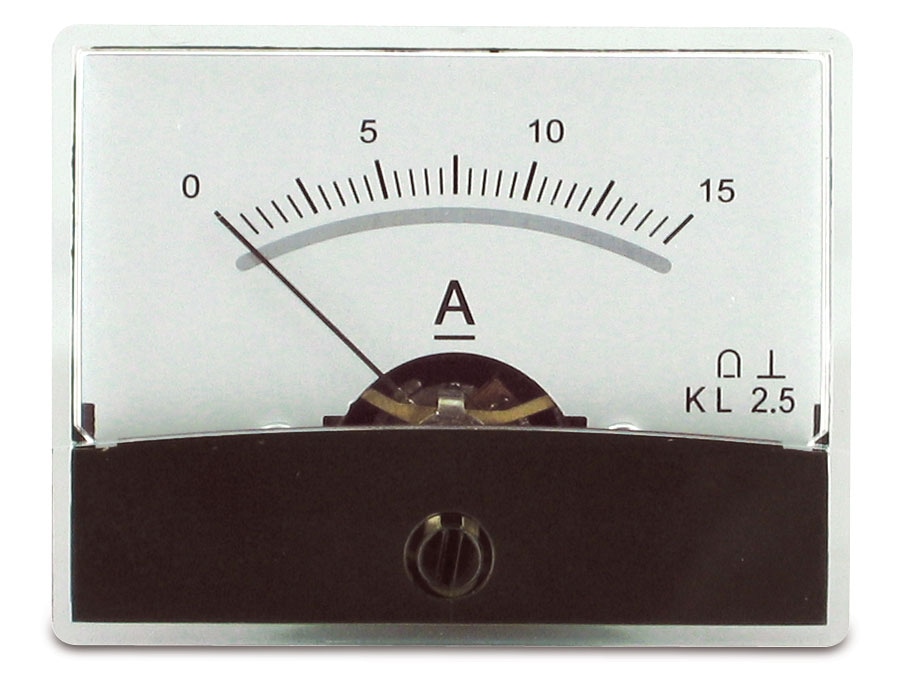 Image of Einbau-Messinstrument mit Spiegelskala, 0...15 A-