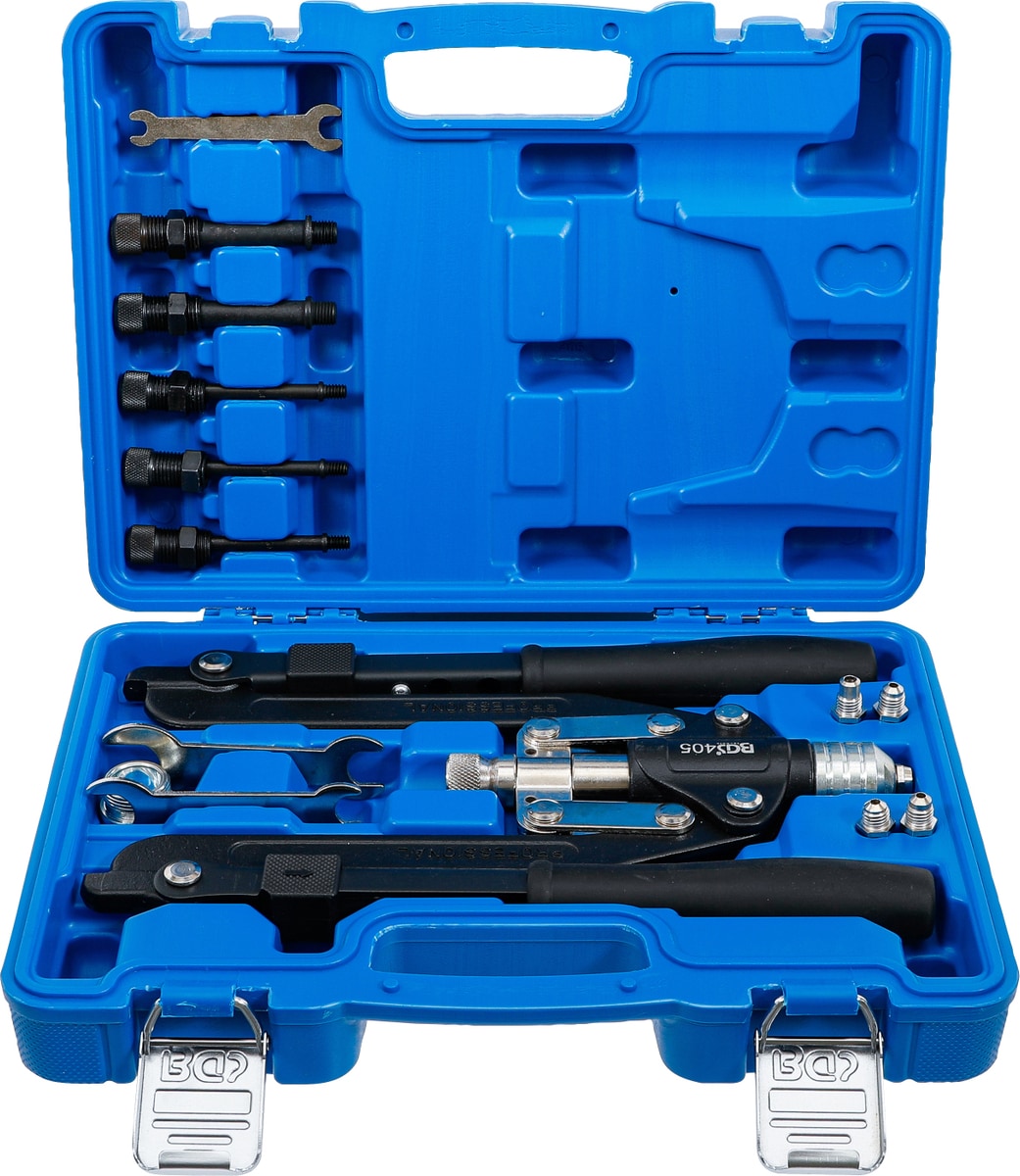 BGS TECHNIC Profi-Nietzangen-Set, 405, Langarm, 3,2-6,4 mm