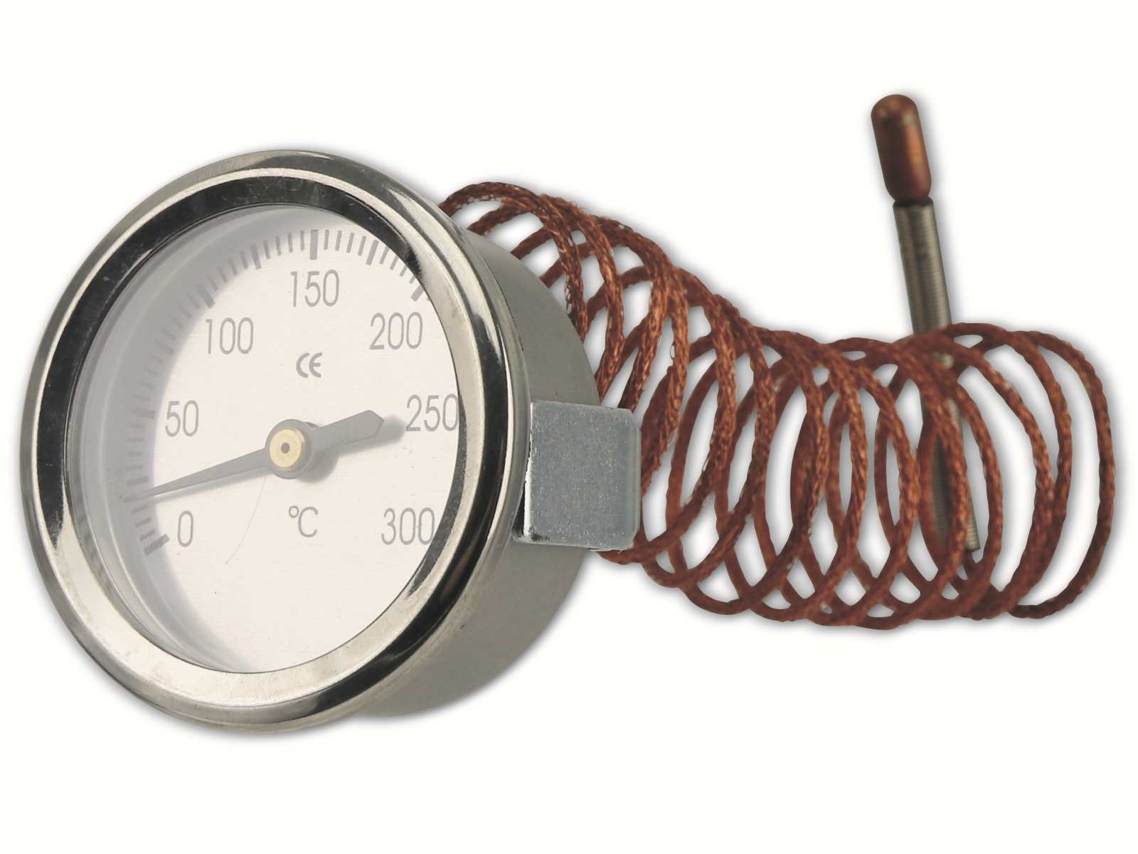 Image of Einbau-Thermometer, analog, 0...300 °C, mit 1,5 m Fühlerleitung