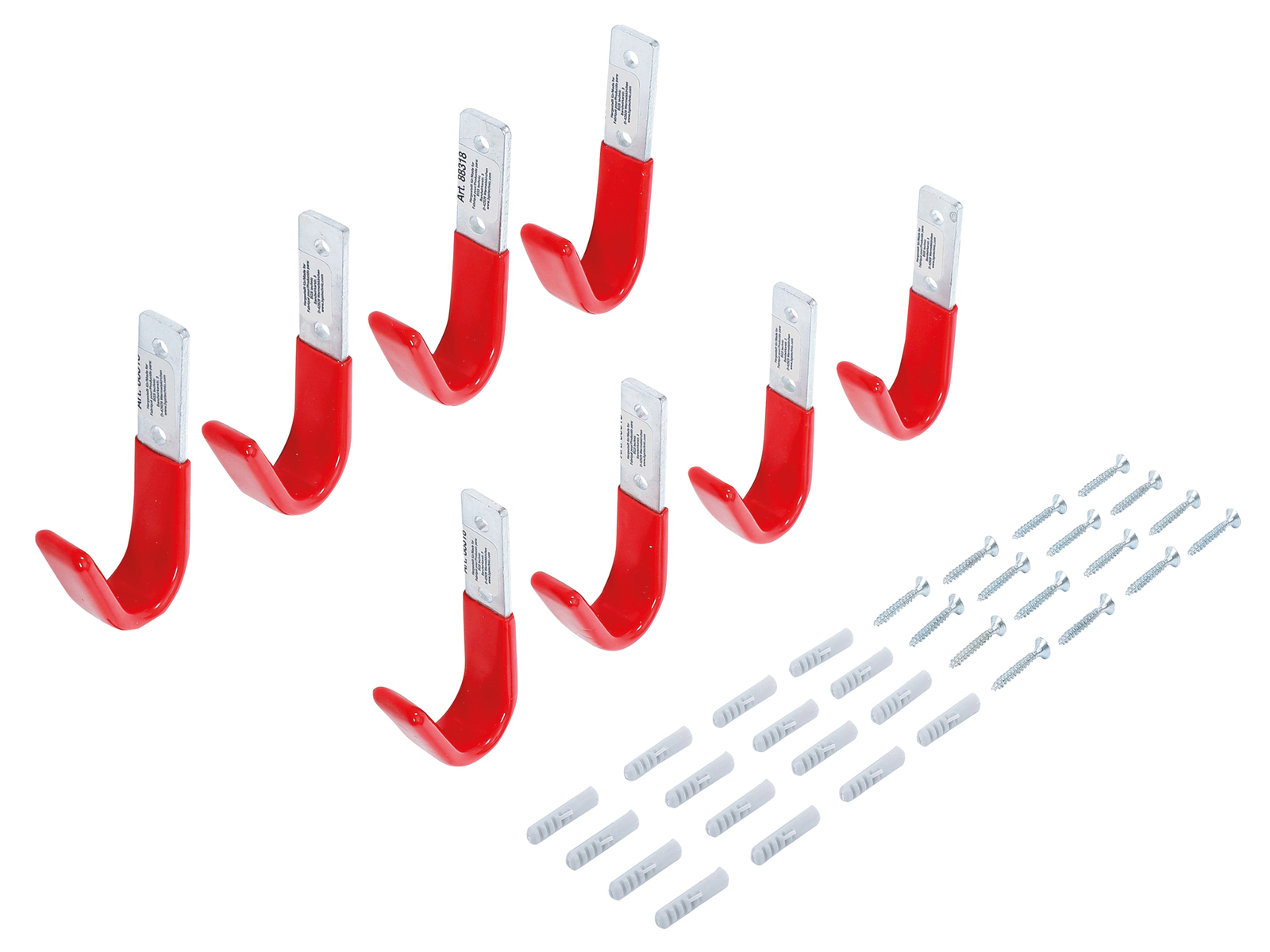 Image of BGS TECHNIC Wandhaken-Satz, 8-teilig, 88318