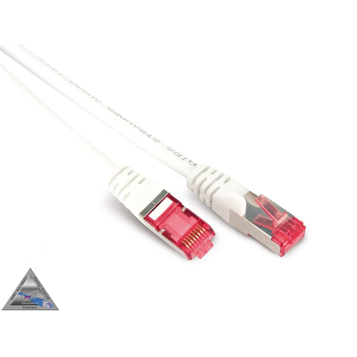 S-IMPULS CAT.6a Patchkabel, halogenfrei, GHMT zertifiziert, 2 m, weiß