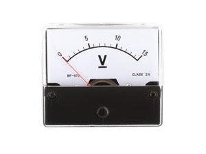 Drehspul-Einbauinstrument, 0...15 V-