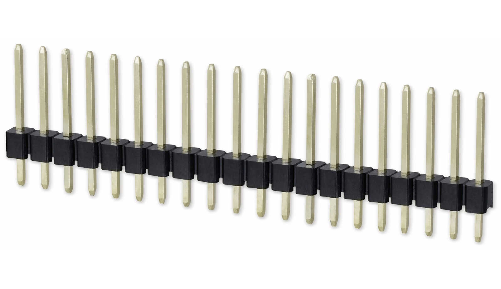 Stiftleiste, 1 x 20, 2,54 mm, gerade, 0,8µ Au (Gold), 5 Stück