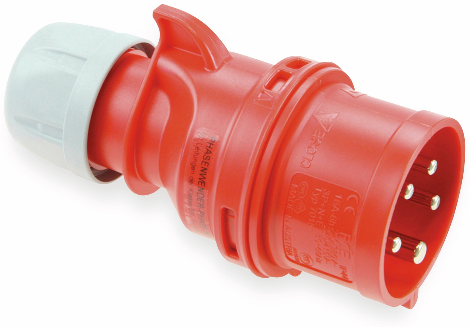 Cee Stecker mit Phasenwender Shark 5-polig 32 a 400 v IP44 - PCE