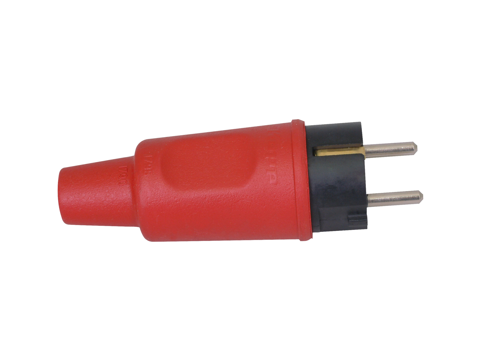 KOPP Schutzkontakt-Stecker 179512005 Vollgummi Knickschutz rot