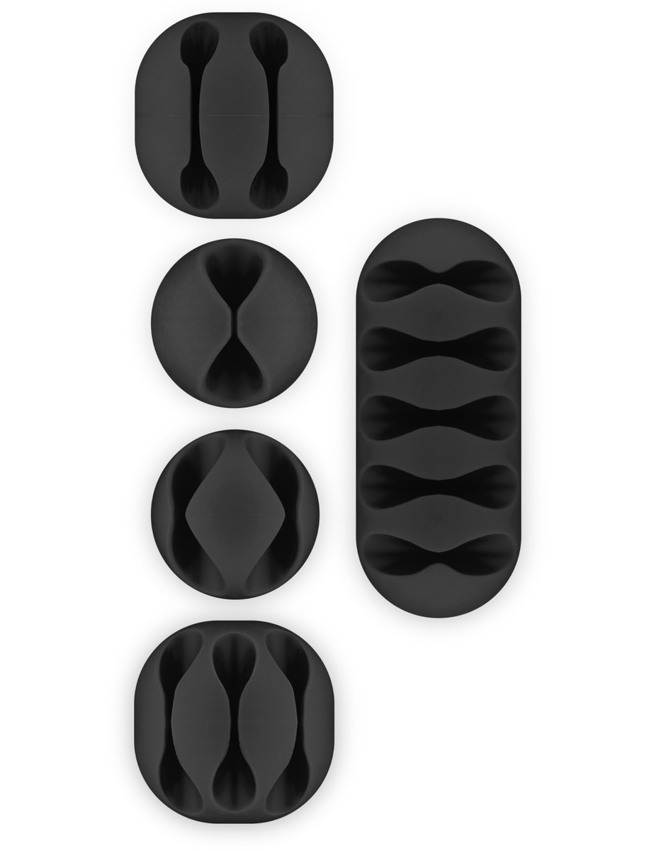 Image of GOOBAY Kabel Management 5er-Set, schwarz