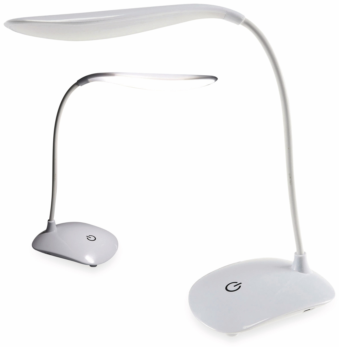 Chilitec Weiss Led-Schreibtischleuchte 23107, Mit Touch-Schalter, 6000K, Weiß