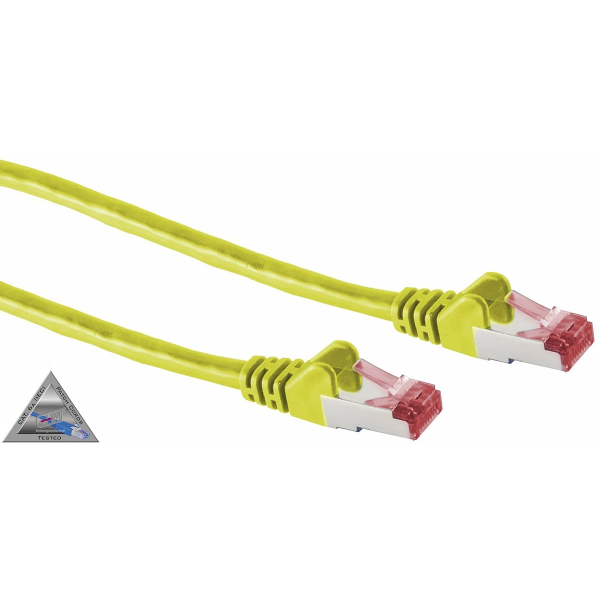 CAT6A Patchkabel S-FTP PIMF GHMT Zertifiziert Halogenfrei gelb 20 m