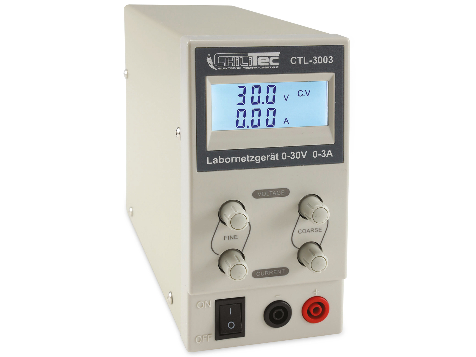 Image of CHILITEC Regelbares Labornetzgerät CTL-3003, 0...30 V / 0...3 A, LCD
