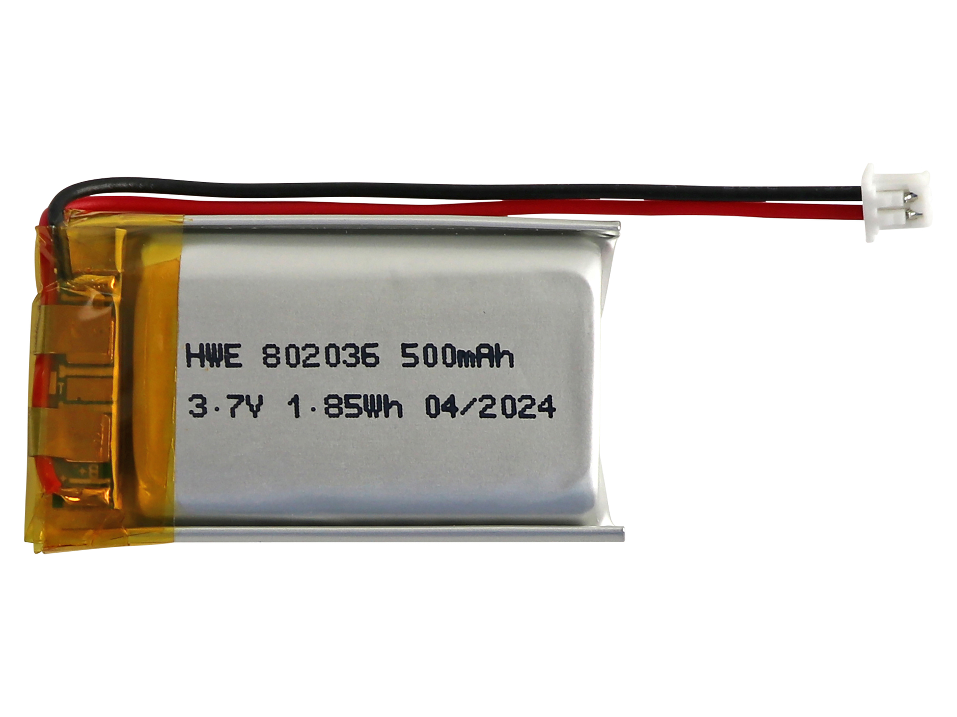 Batteria 3.7V 500mAh 602530 Per Smartwatch E Cuffie | Batteria Polimeri Con Cavo 50mm E Protezione