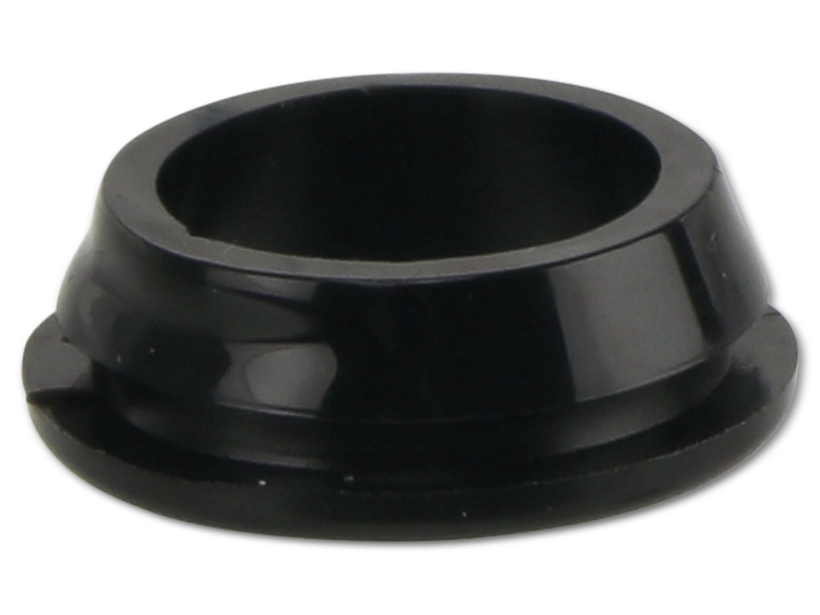 KSS Kabeldurchführungstülle PVC, schwarz, Plattenstärke 2, offen, 1 Stück
