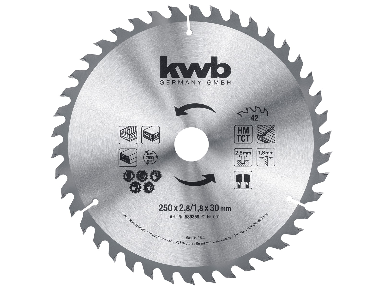 Bau-Kreissägeblatt 300 x 30 Sägeblatt für Tisch-Kreissägen Wechselzahn f mittlere Schnitte Z-48 Zähne 300 x 30 mm